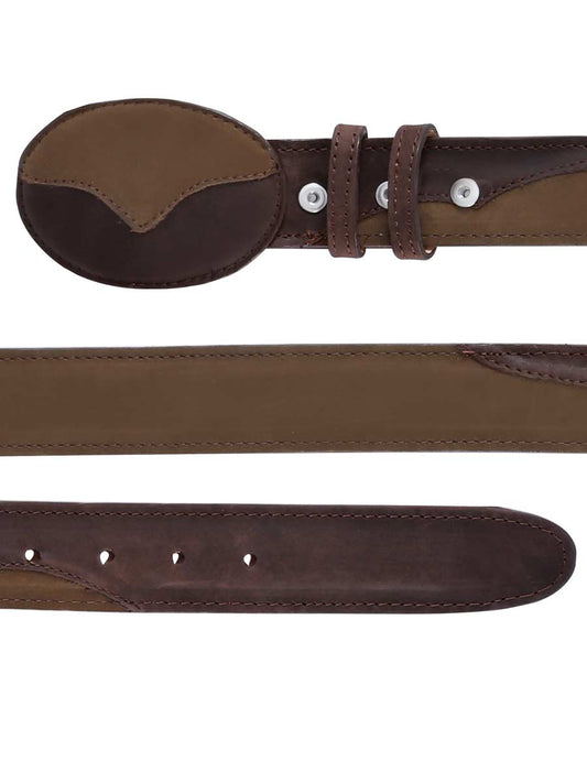 Cinto Vaquero - El General - Piel Nobuck Choco 41108