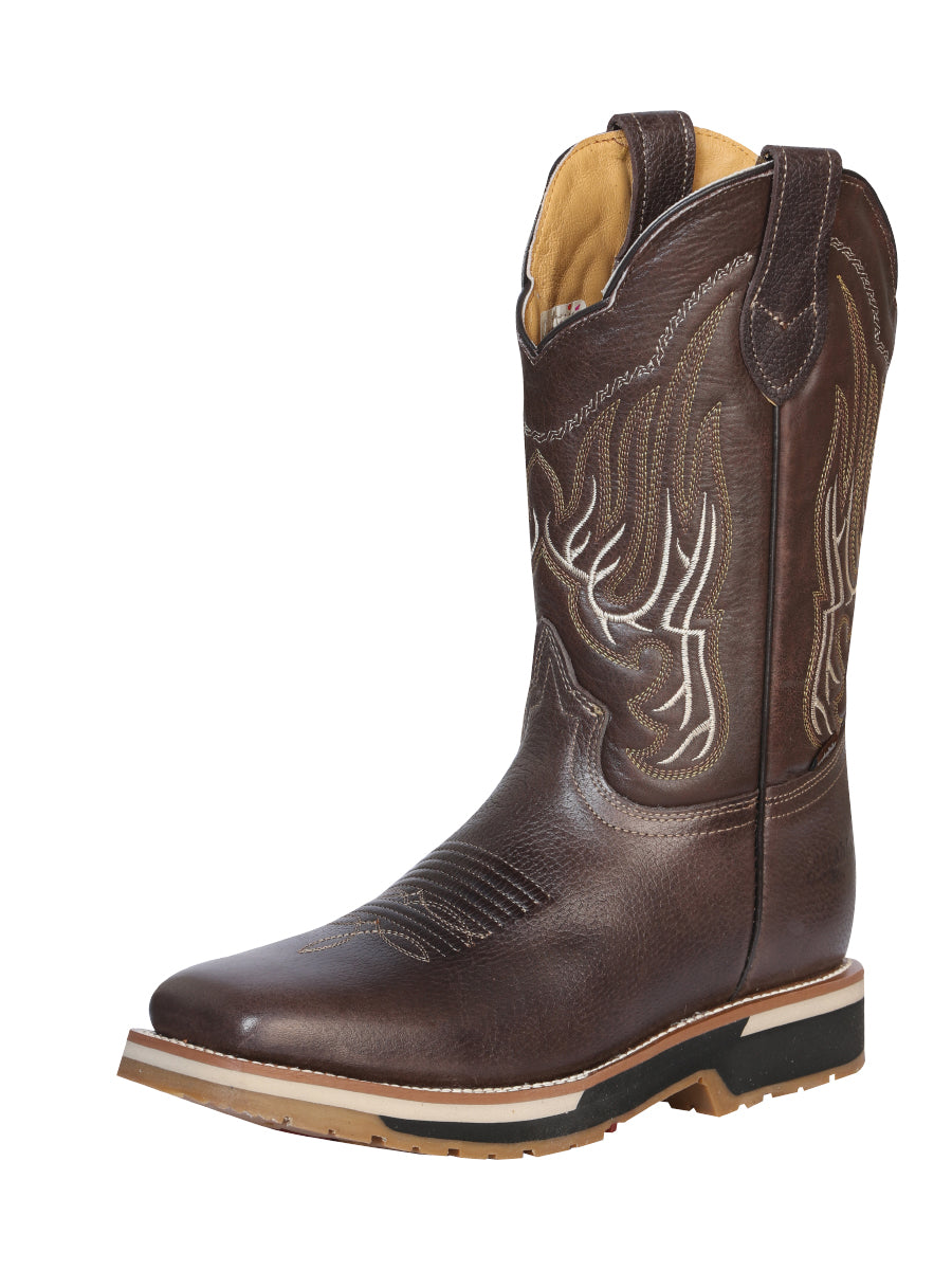 Establo Men’s Rodeo Boot - Bovine Grizzly Leather in Brown
41539