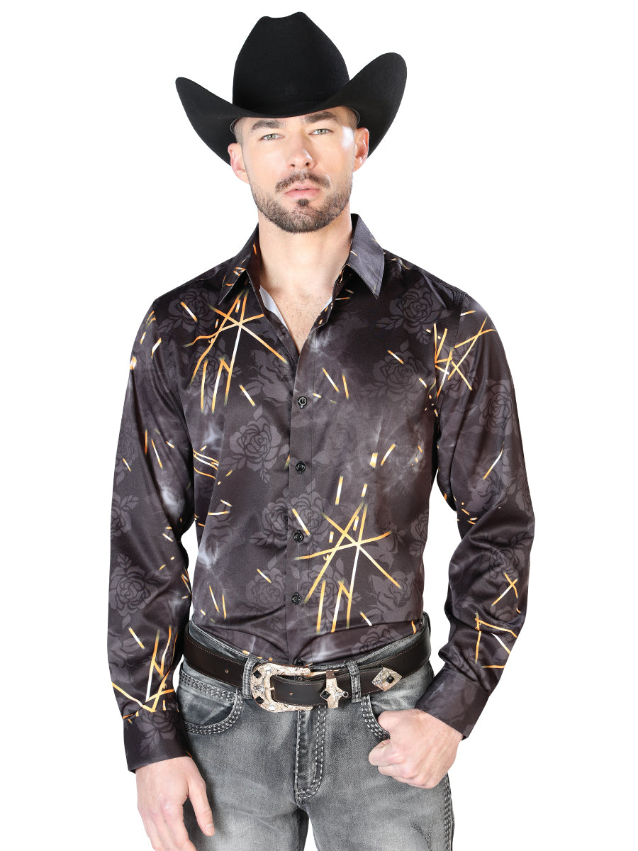 Black Casual Long Sleeve Shirt 43989