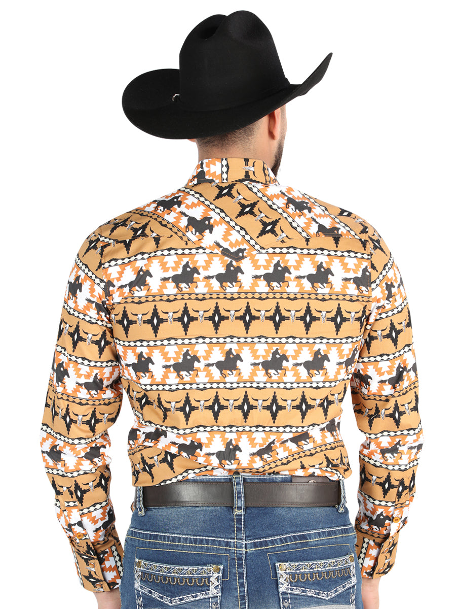 El General - Casual Long-Sleeve Shirt - Taupe 44477