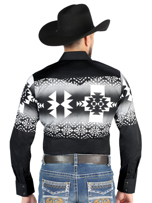 El General - Camisa informal de manga larga - Negra 44485