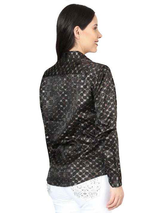 Camisa informal de manga larga El General Black/Gold 44558