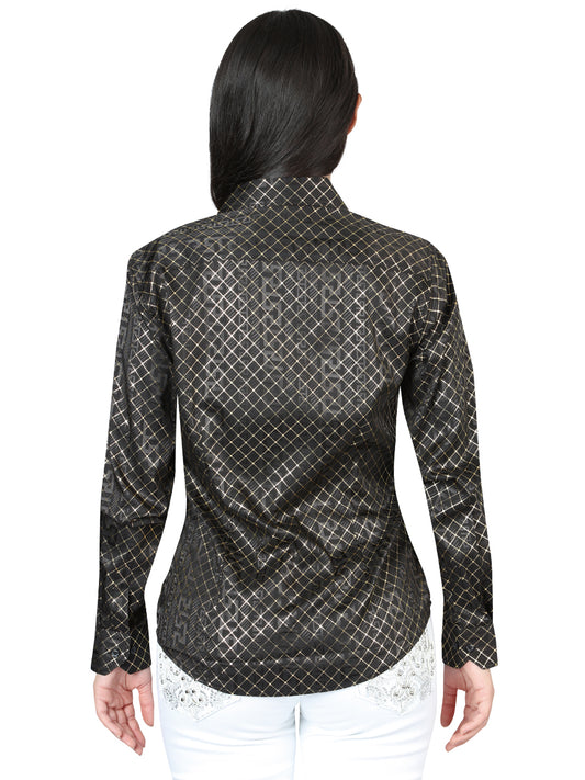 Camisa informal de manga larga El General Black/Gold 44559