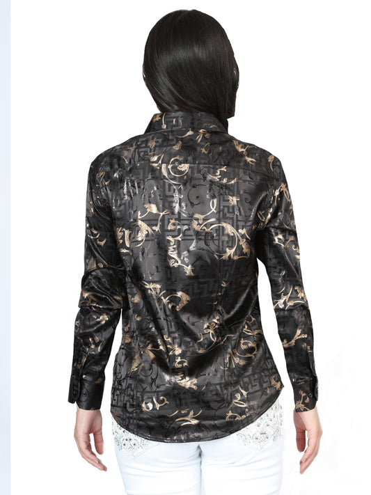Camisa de manga larga informal negra El General 44598