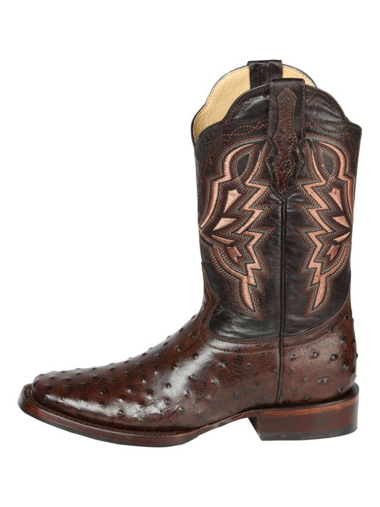 El General Rodeo Boot - Imitation Ostrich - Brown 44665