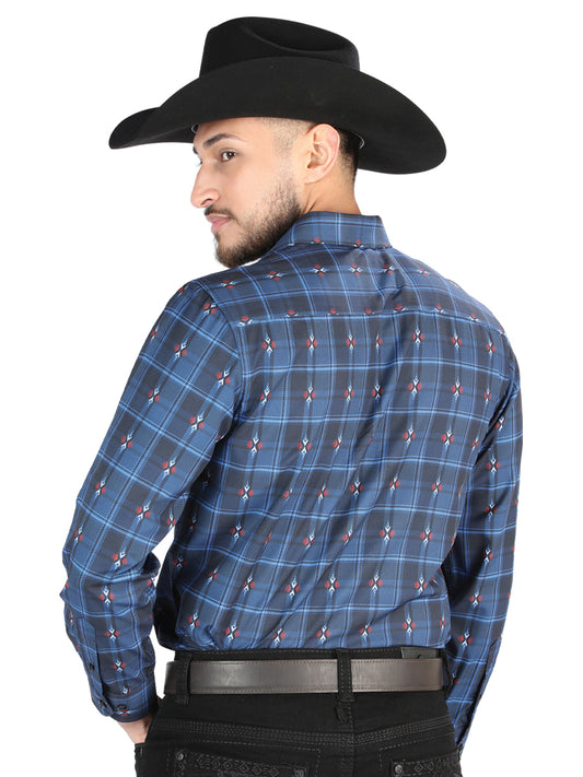 El General - Camisa informal de manga larga - Negro/Marrón 44704