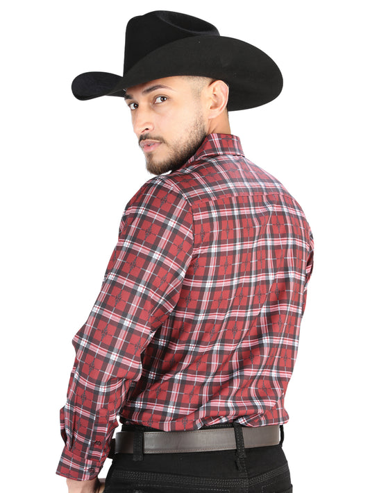 El General - Camisa informal de manga larga - Roja 44710
