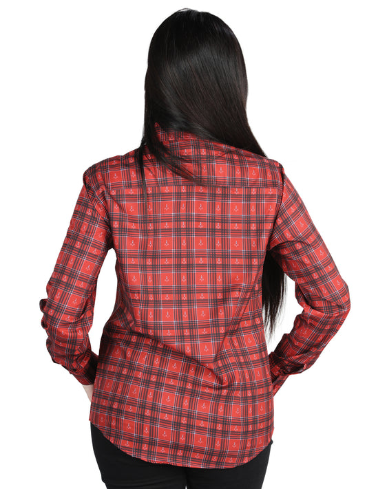El General - Camisa informal de manga larga - Rojo 44722