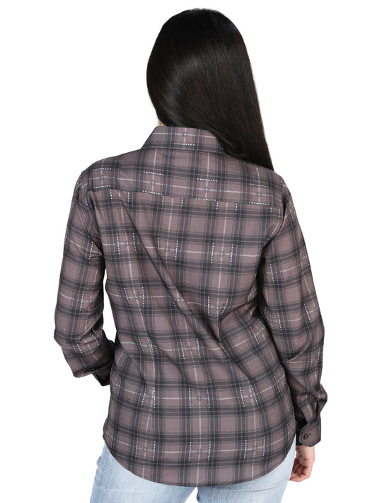 El General - Camisa informal de manga larga - Moka/Oliva 44729