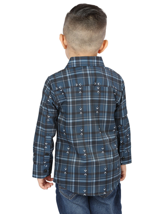 Camisa informal de manga larga General Navy/White 44740