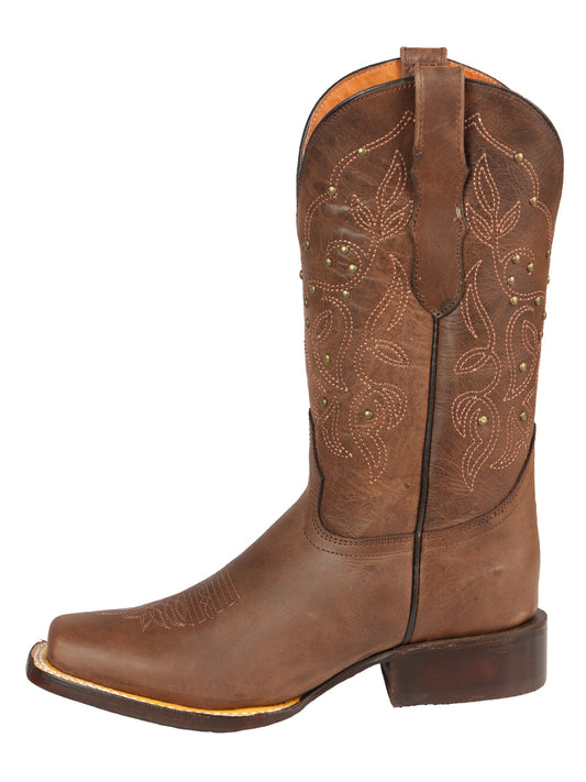 Bota de rodeo El General para mujer - Café Alazán 44853