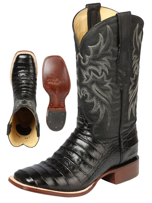 El General Rodeo - Botas de cuero de cocodrilo estampadas - Negro 44938