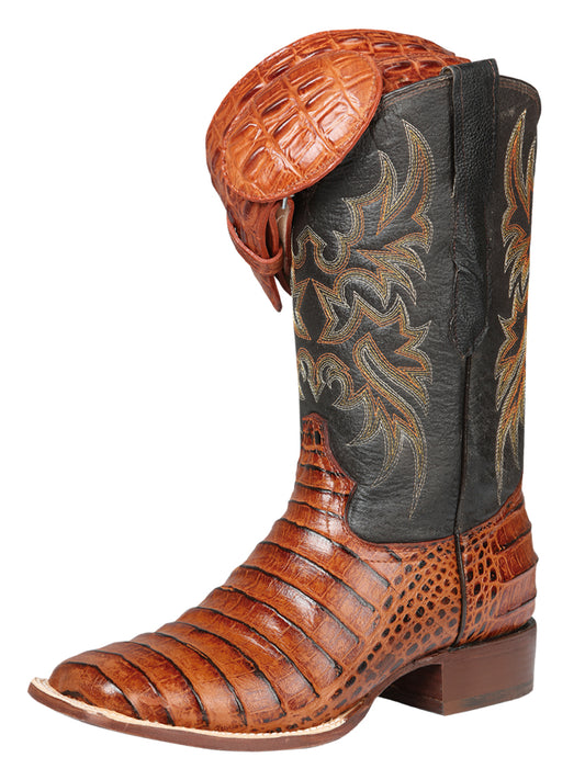 El General Rodeo - Botas de piel de cocodrilo estampada - Coñac 44939