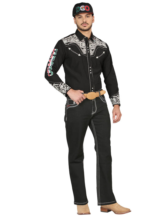 Jeans Centenario de mezclilla corte bootcut - Negro 44964
