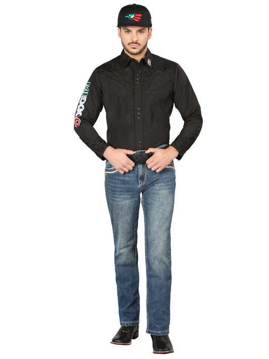 Jeans de mezclilla Centenario Bootcut - Azul oscuro 44967