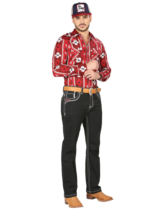 Jeans Centenario de mezclilla corte bootcut - Negro 44968