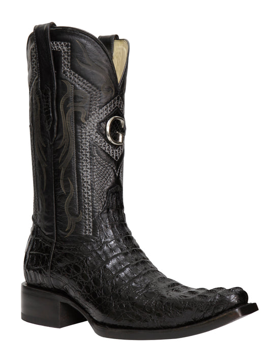 Botas Vaqueras de Hombre de Caimán Exótico Nuca El General - Negro 45081