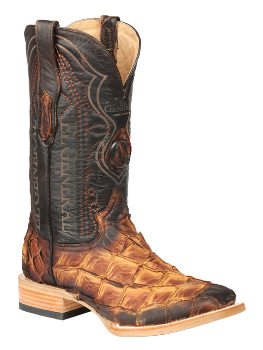 Botas de vaquero El General de piel exótica de monstruo marino para hombre - Cognac 45085