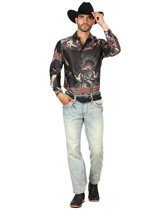 Centenario Denim Azul Claro para Hombre con Detalles Bordados 45317