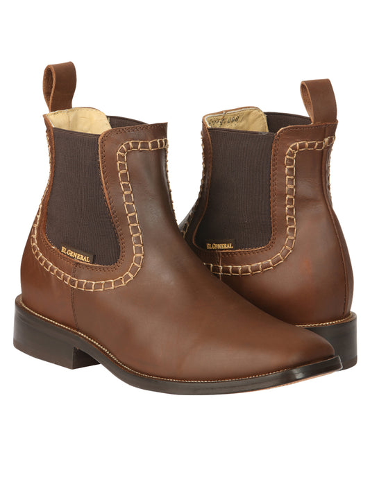Botines de cuero para hombre El General - Marrones 45421