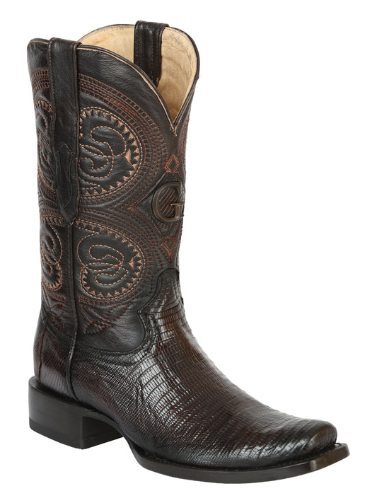 Botas vaqueras de lagarto exótico El General para hombre - Marrón 45513