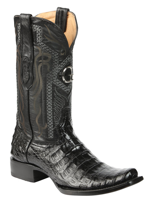El General Botas Vaqueras Exóticas de Caimán para Hombre - Negro 45518