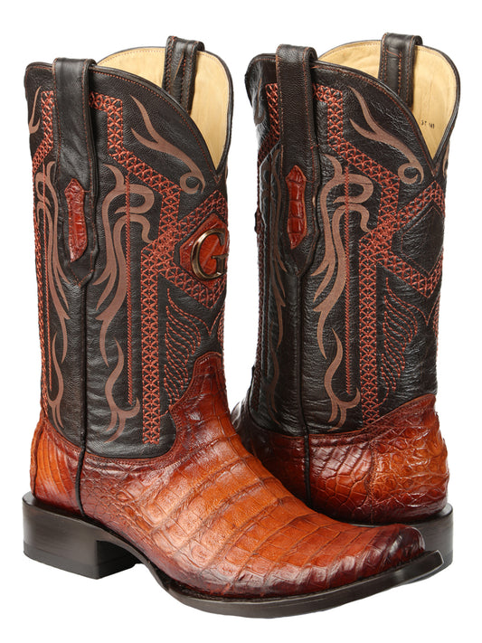 Botas Vaqueras El General Exotic Caiman Belly para Hombre - Coñac 45520