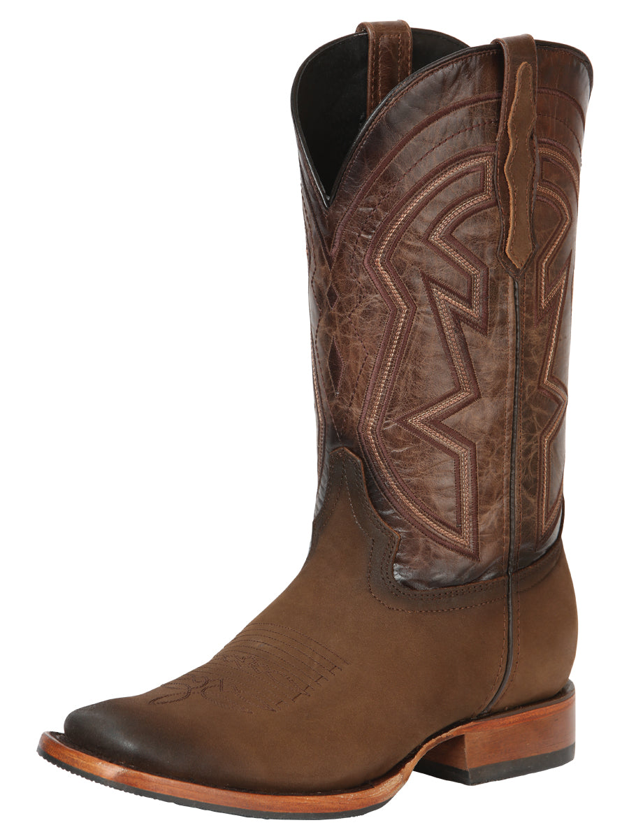 El General Men's Rodeo Boots - Nobuck Camel 45568