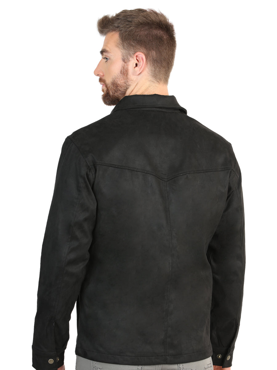 El General Men’s Suede Jacket - Black 45648