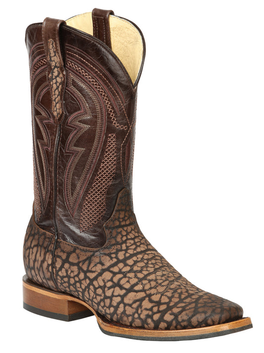 Bota de Rodeo para Hombre El General - Imitación Cuello de Toro Arena 45667