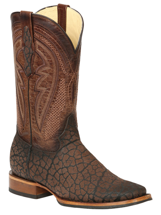 Bota de Rodeo para Hombre El General - Imitación Cuello de Toro Marrón 45668