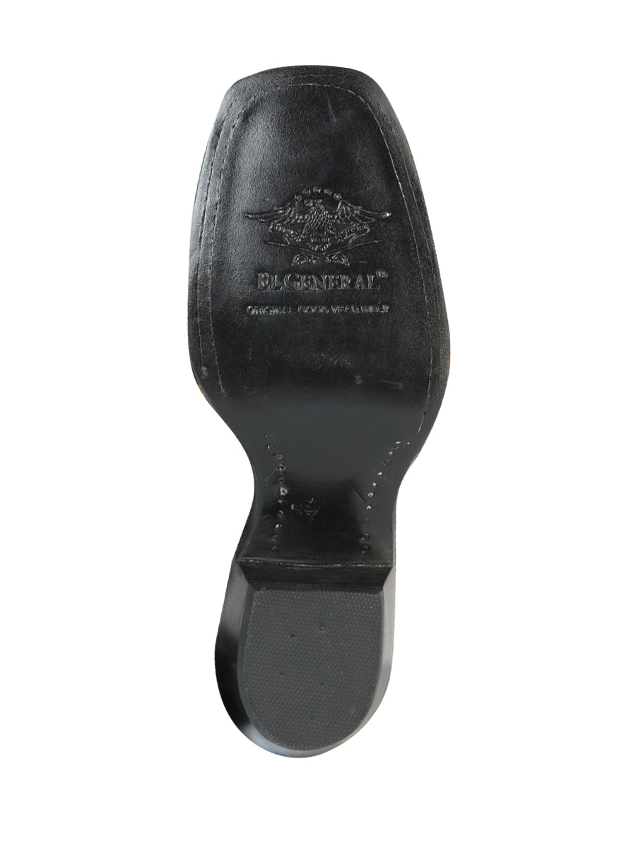 El General Womens Rodeo Boot - Nobuck Black 51220