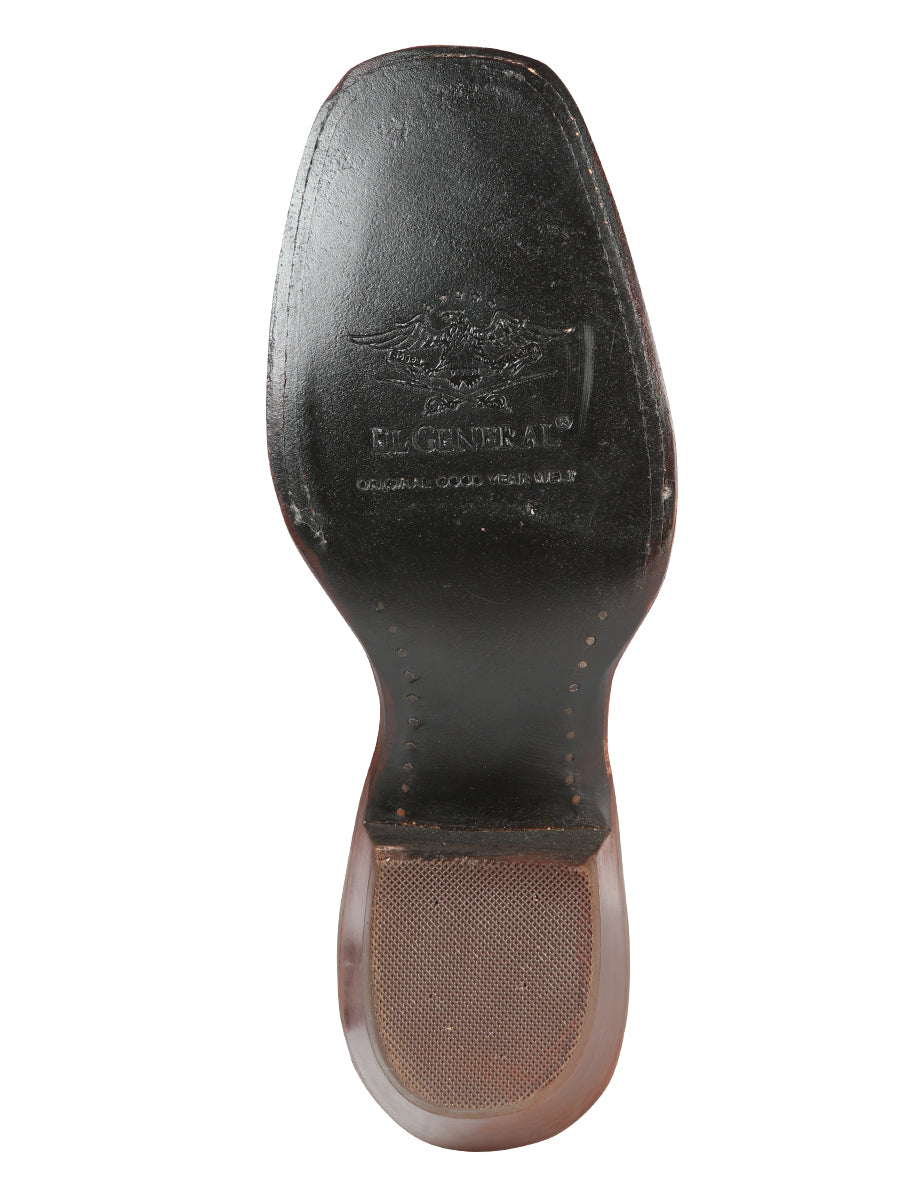 El General Women’s Rodeo Boots - Nubuck Leather - Brown 51227