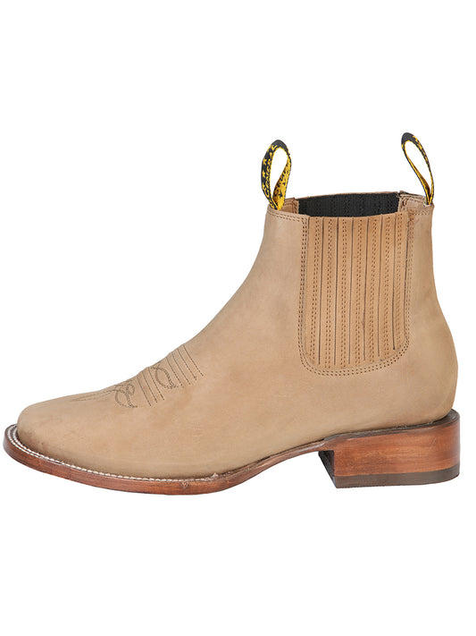 Bota El General de Tobillo con Punta Cuadrada - Nobuck Sand 126191