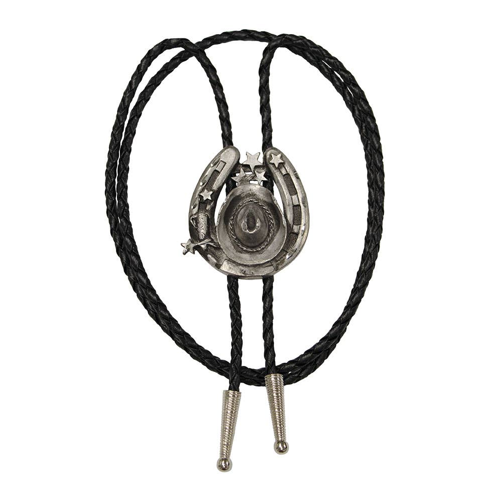 Made in the USA - Horseshoe Bolo Tie with Hat
