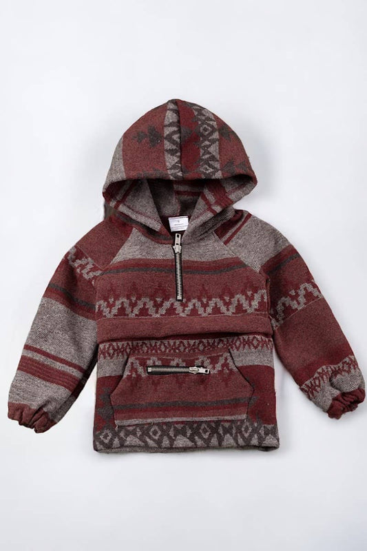 SUDADERA ESTAMPADA AZTECA CON BOLSILLO. TPG65113040 -NAY