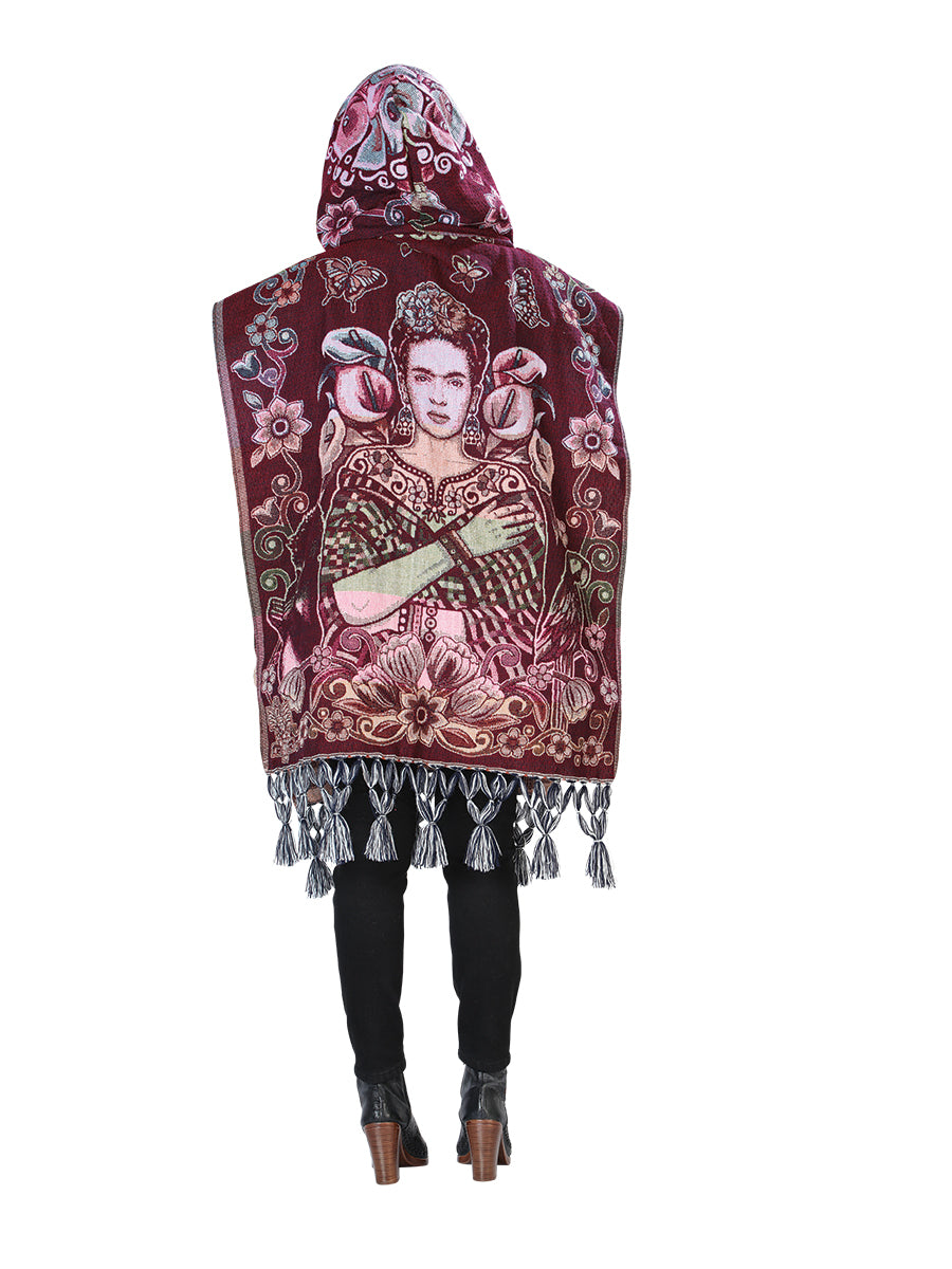Poncho Artesanal Mexicano 100% Acrílico Multicolor 603881