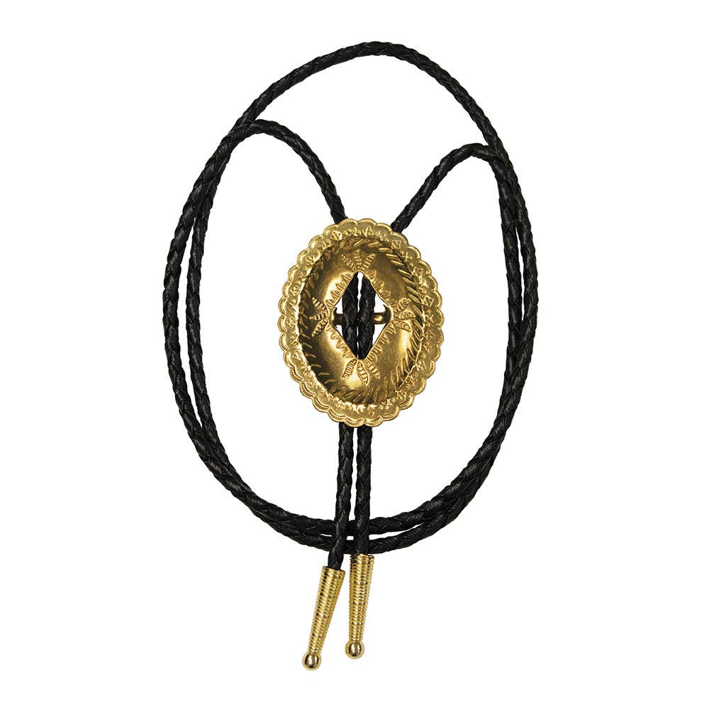 Gold Concho Bolo Tie