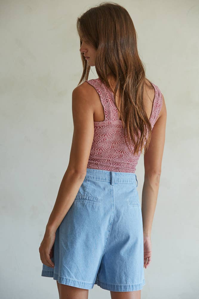 Knit Seamless Jacquard Tank