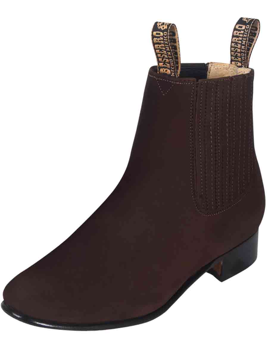 El Besserro Charro Boot - Dark Brown Nobuck 206