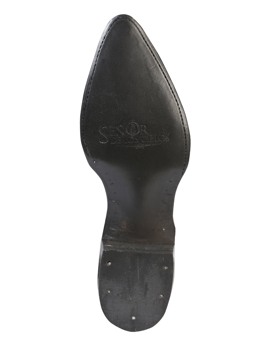 El Señor de los Cielos Men’s Western Boot - Ostrich Print Leather -  Butter 40837