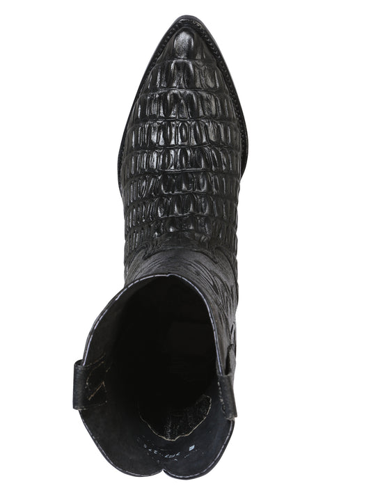 Bota vaquera El Señor de los Cielos - Caimán - Negra 40842