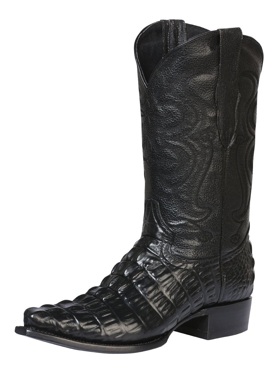 Cowboy boot El Senor de los Cielos - Printed Caiman  - Black 40854