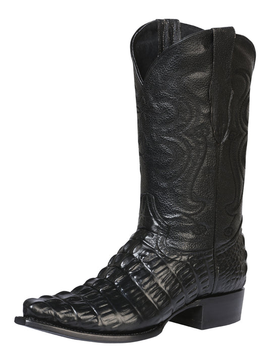 Cowboy boot El Senor de los Cielos - Printed Caiman  - Black 40854