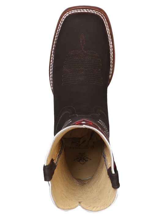 Bota de rodeo para mujer El General - Ante marrón oscuro 42978