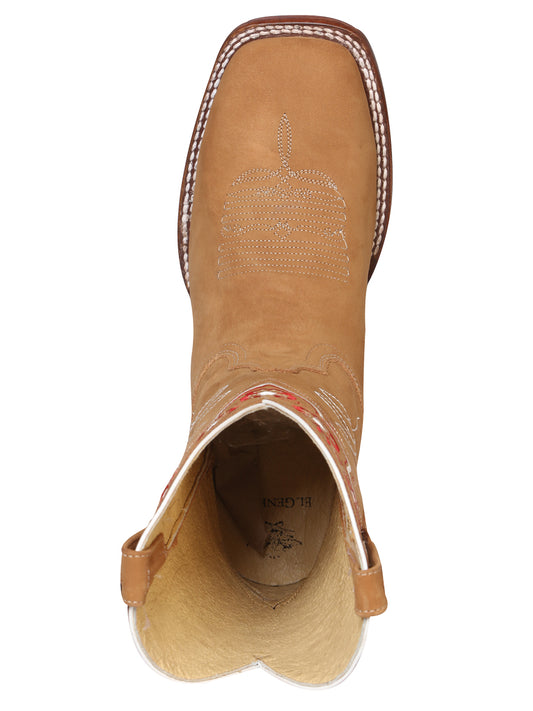 Bota de rodeo para mujer El General - Nobuck Melocotón 42979