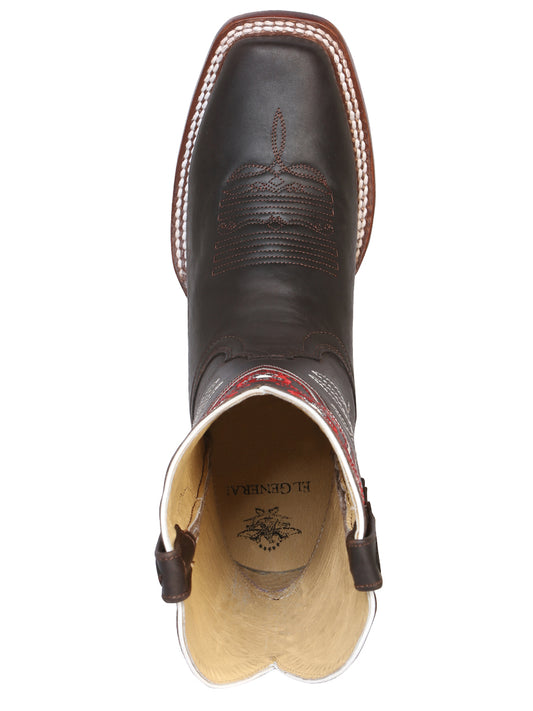 Bota de rodeo El General para mujer - Chocolate oscuro 42981