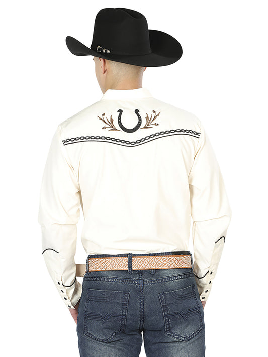 Camisa vaquera General Embroidery Beige/Negro 43295