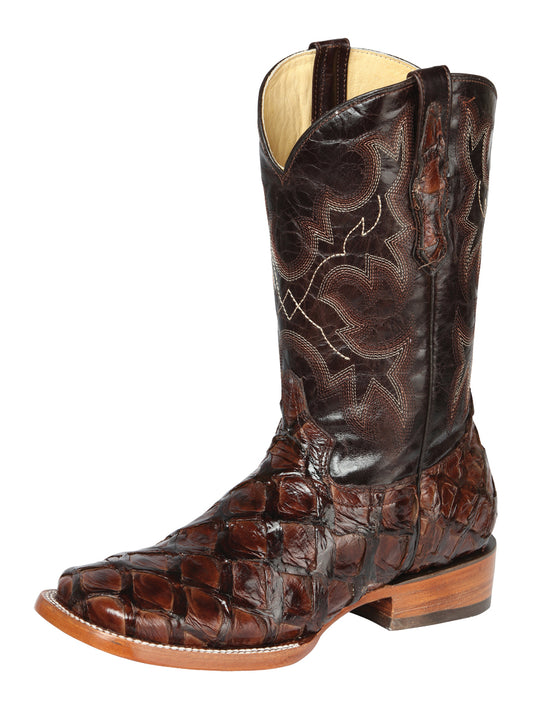 Botas de rodeo El General para hombre, estilo exótico, piel de monstruo - Marrón 44116