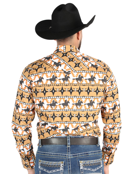El General - Camisa informal de manga larga - Gris topo 44477